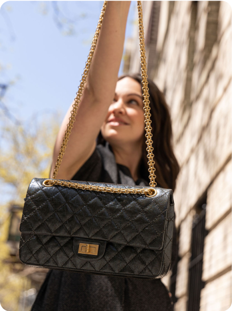 Woman holding bag